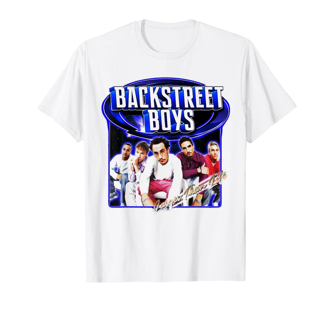Amazon.com: Backstreet Boys - Larger Than Life On White T